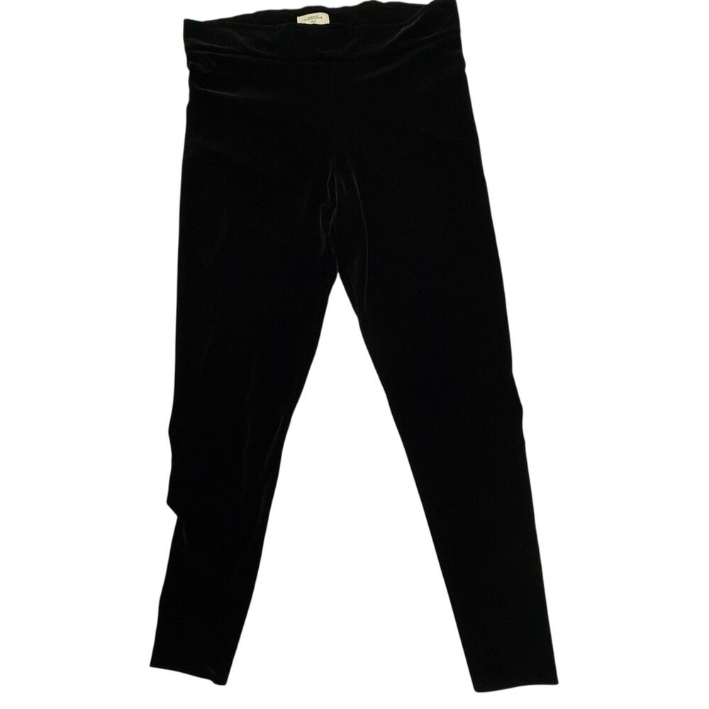 Avenue Montaigne Signature Velvet Pull On Skinny Pant Medium Black High Rise